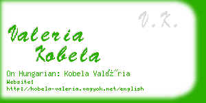 valeria kobela business card